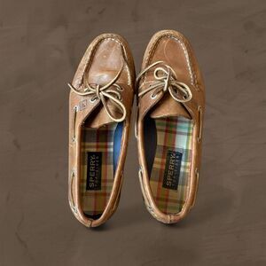 Sperry Brown Leather Boat Shoe Size 8